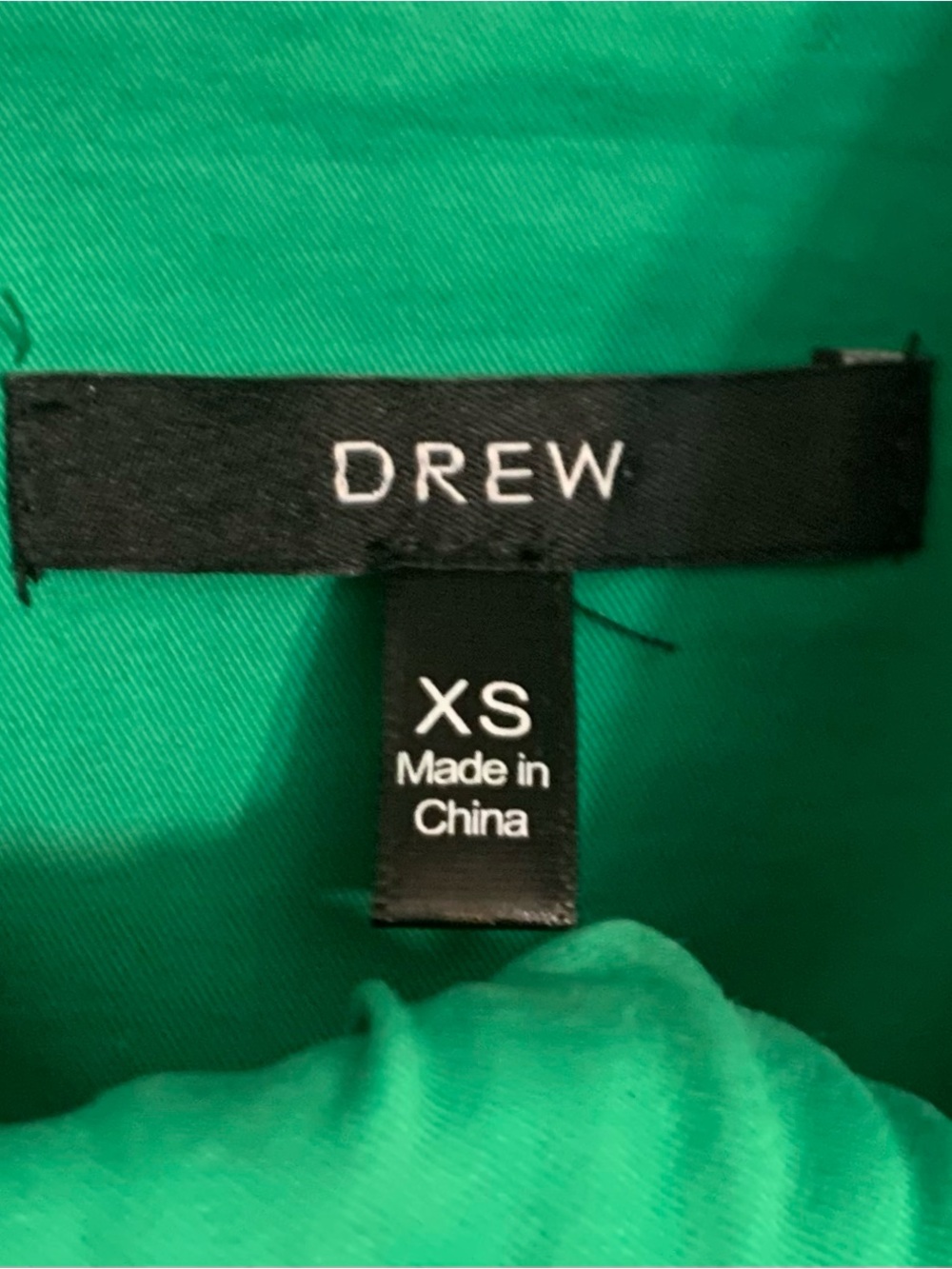 DREW Vibrant Emerald Green Dress with Tie Detail•XS - Picture 3 of 3